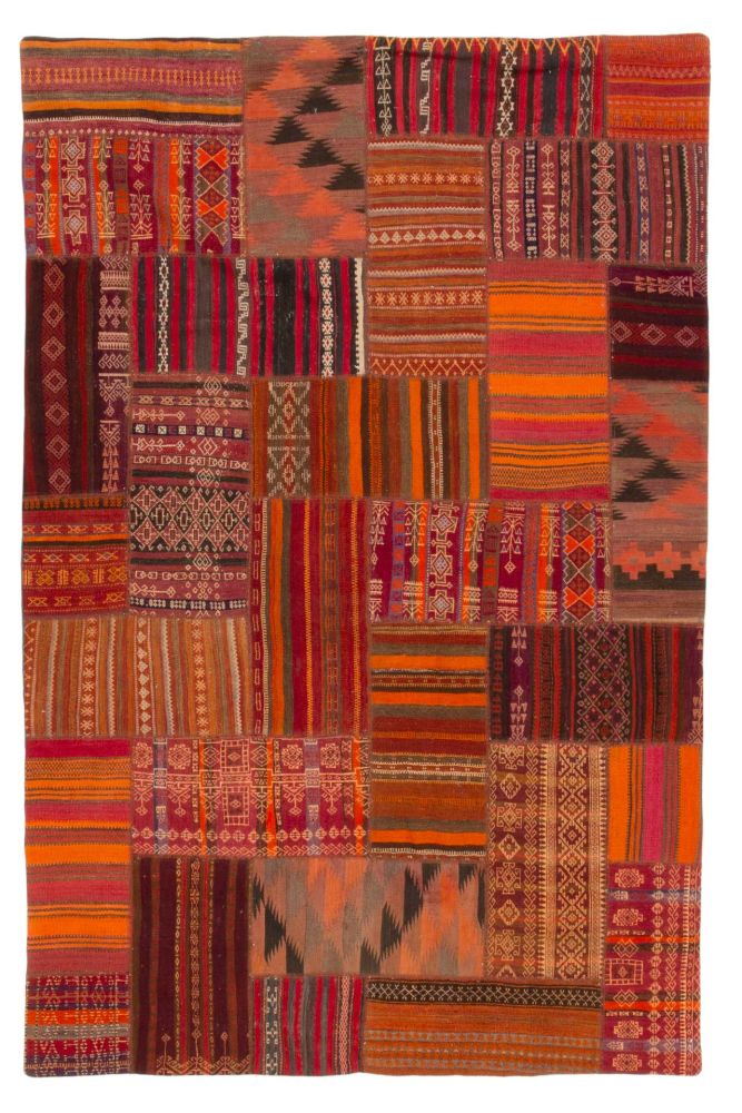 Patchwork Kilim Red 198x302