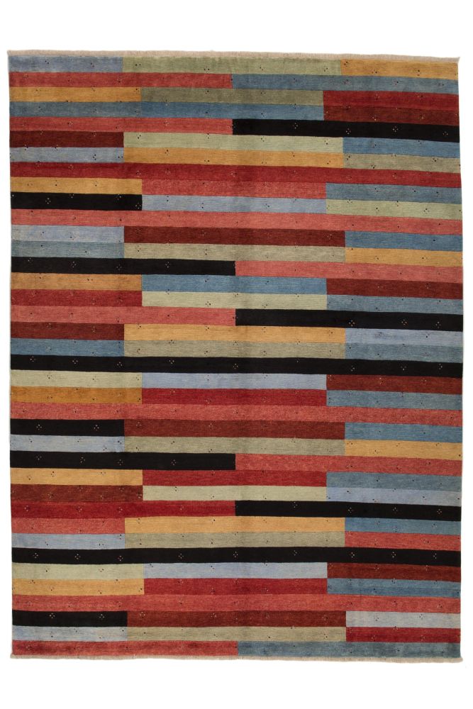 Bhutan handknuten ullmatta 304x404cm från Nepal i vackra multifärger. Tjock och härlig lugg.