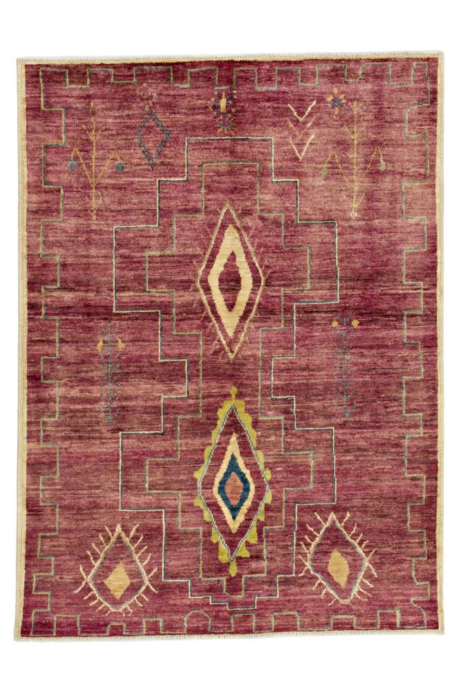 Röd berbermatta Atlas 143x200cm