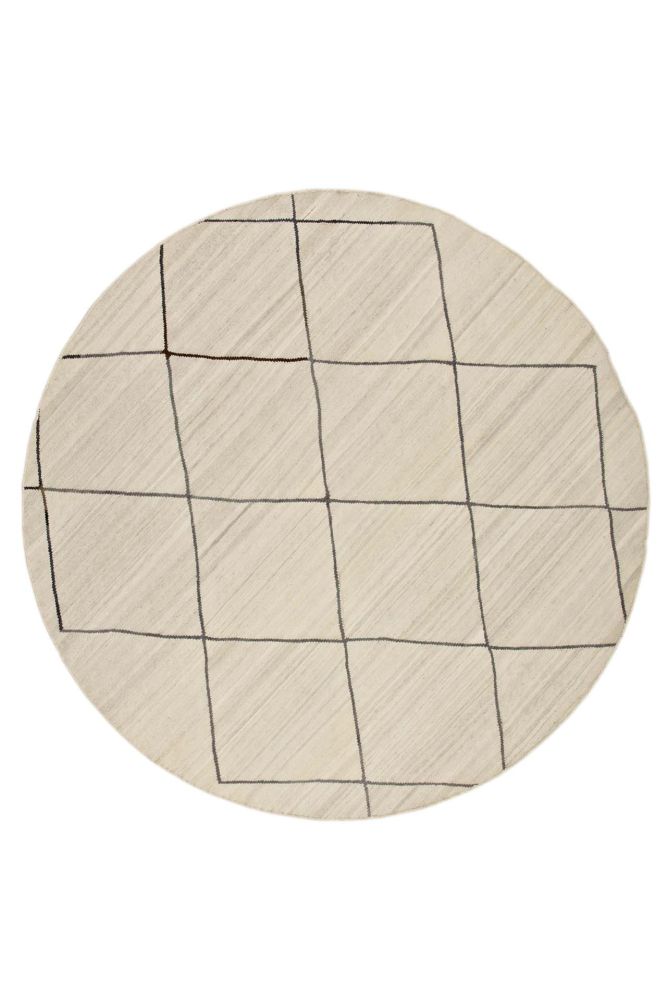 Kilim Moroccan Design White 221x223