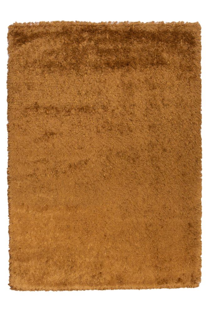 Guldfärgad Rya matta Shaggy 200x290cm