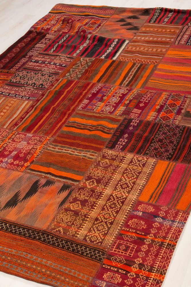 Patchwork Kilim Red 198x302