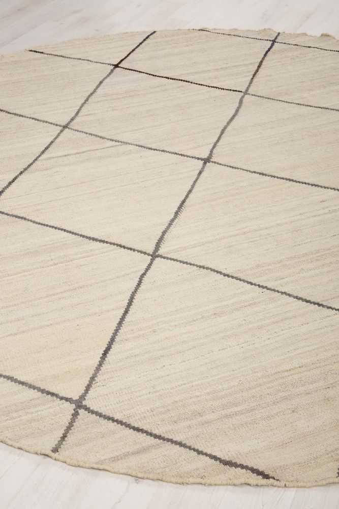 Kilim Moroccan Design White 221x223