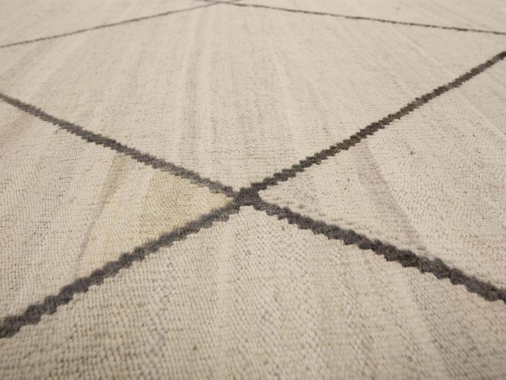 Kilim Moroccan Design White 220x222