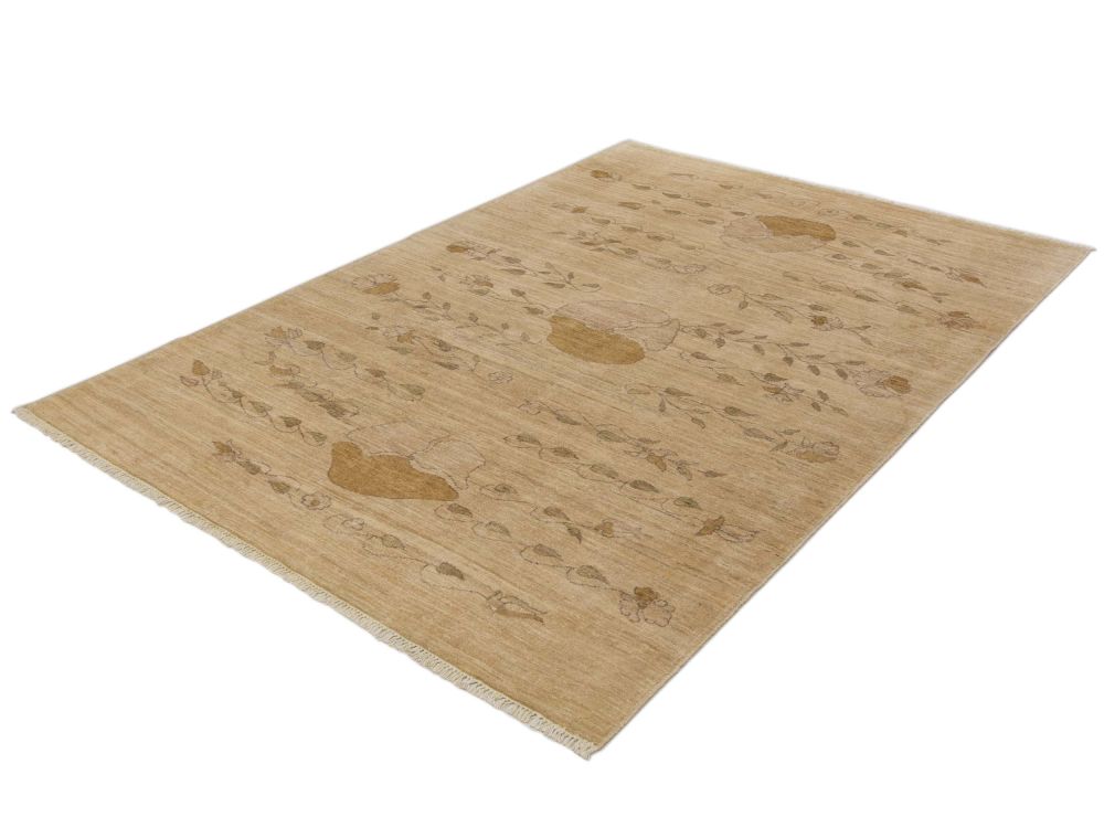 Matta Dehbaf guldfärgad 163x241cm