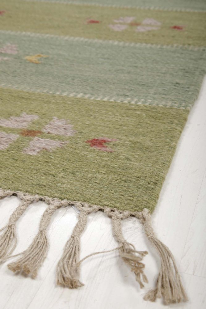 Handvävd rölakan Falsterbo grön