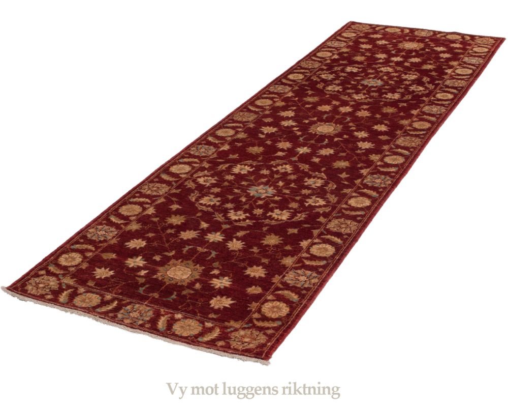 Rostfärgad handknuten Dehbaf galleri matta