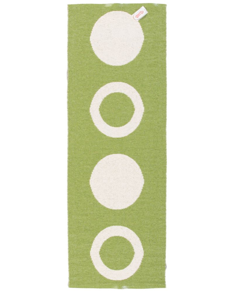 Circle grön plastmatta från svenska Horredsmattan ena sidan