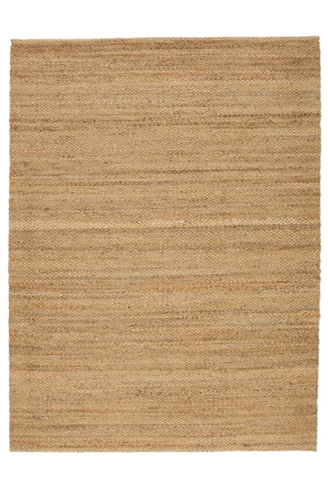 Aruba naturbrun handvävd matta av jute med en vacker levande slätvävd ytstruktur