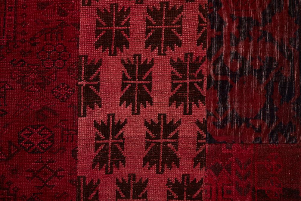 Patchwork Carpet Red 206x303