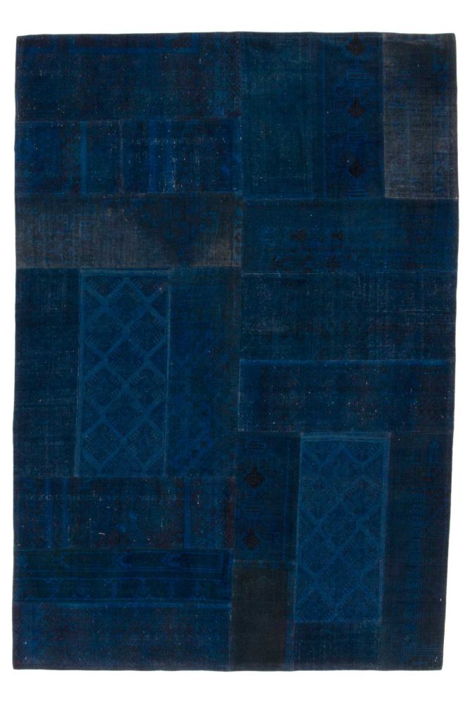 Patchwork Carpet Blue 208x302