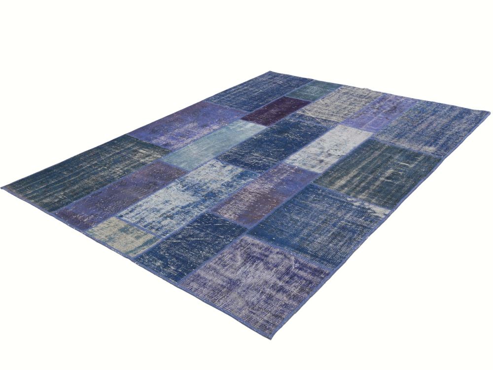 Patchwork Carpet Blue 200x267