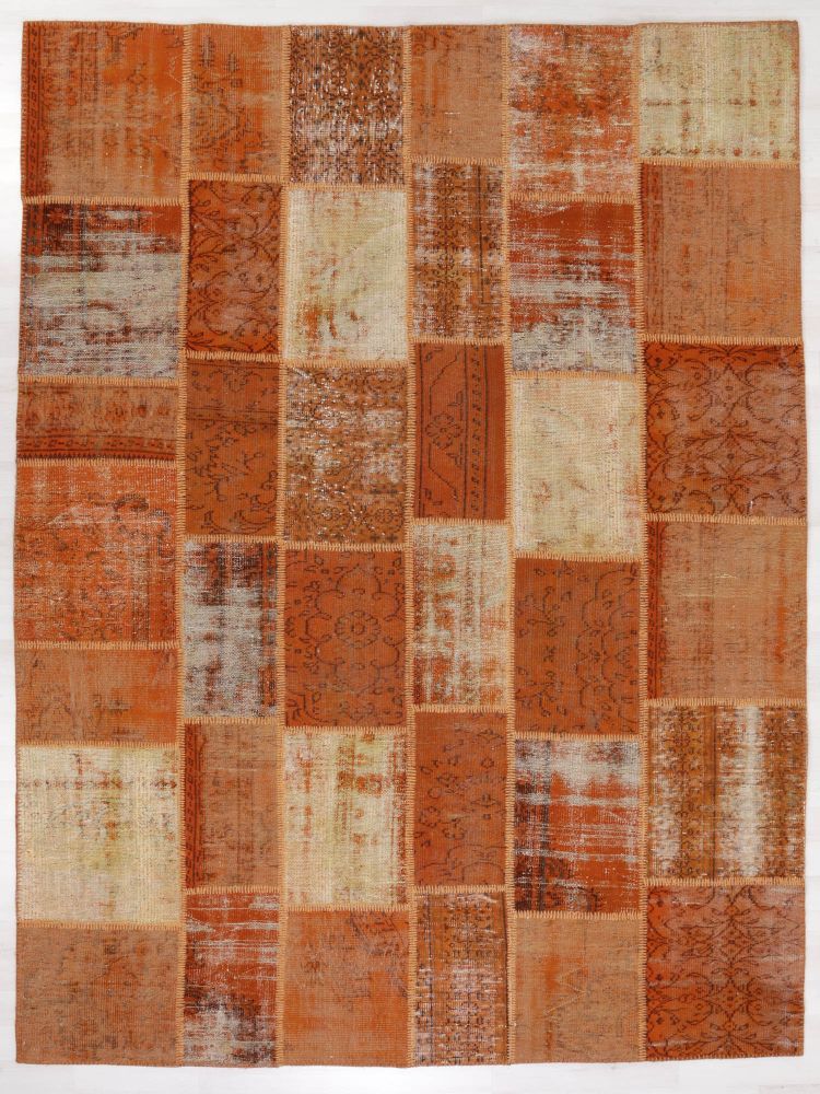 Patchwork Carpet Orange 243x320