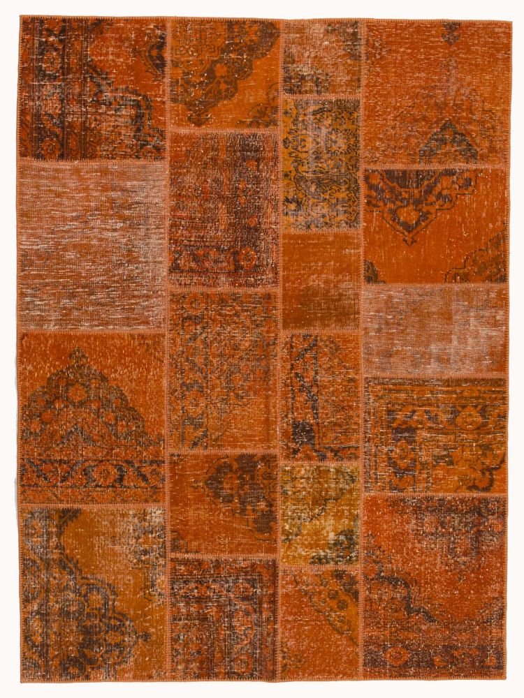 Patchwork Carpet Orange 170x230