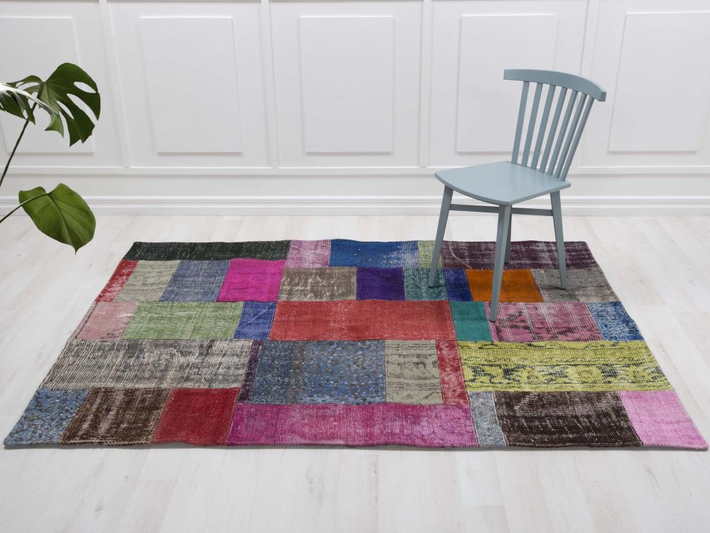 Patchwork Carpet Multi 140x201