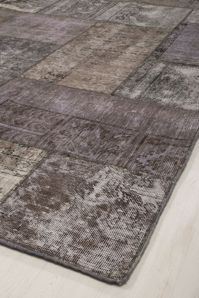 Patchwork Carpet Grey 271x361