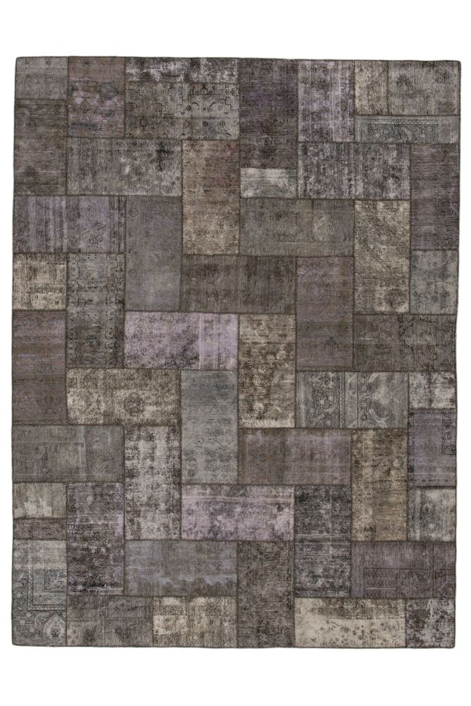 Patchwork Carpet Grey 271x361
