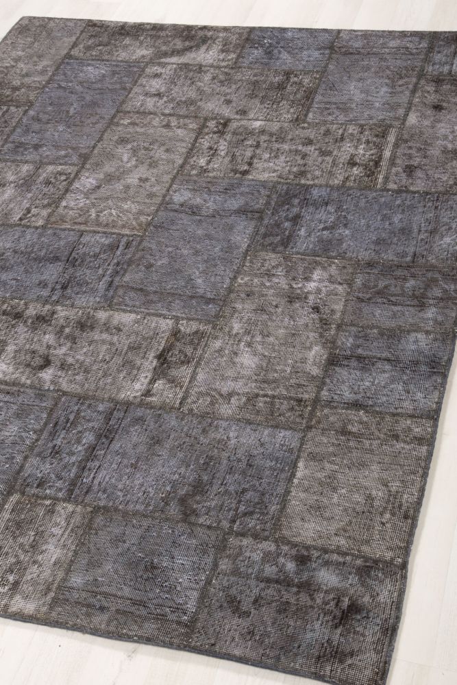Patchwork Carpet Grey 152x203