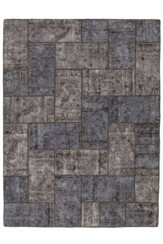 Patchwork Carpet Grey 152x203