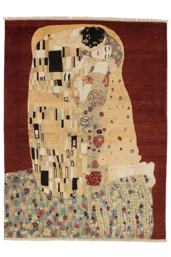 Gustav Klimt Kyssen handknuten matta hos Nessims