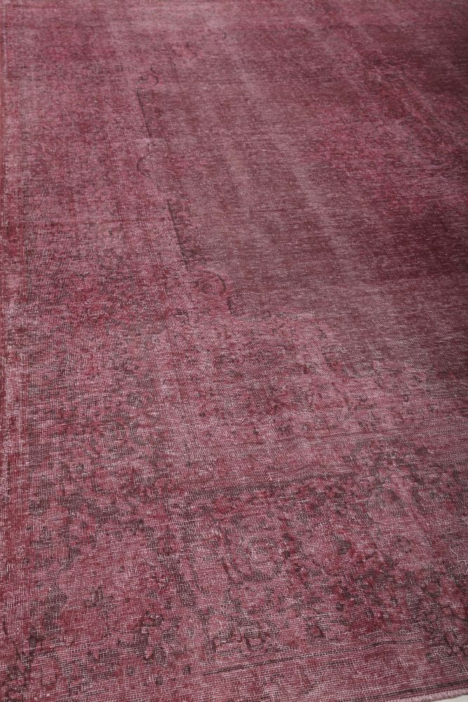 Handknuten stor vintage matta i rosaröda nyanser