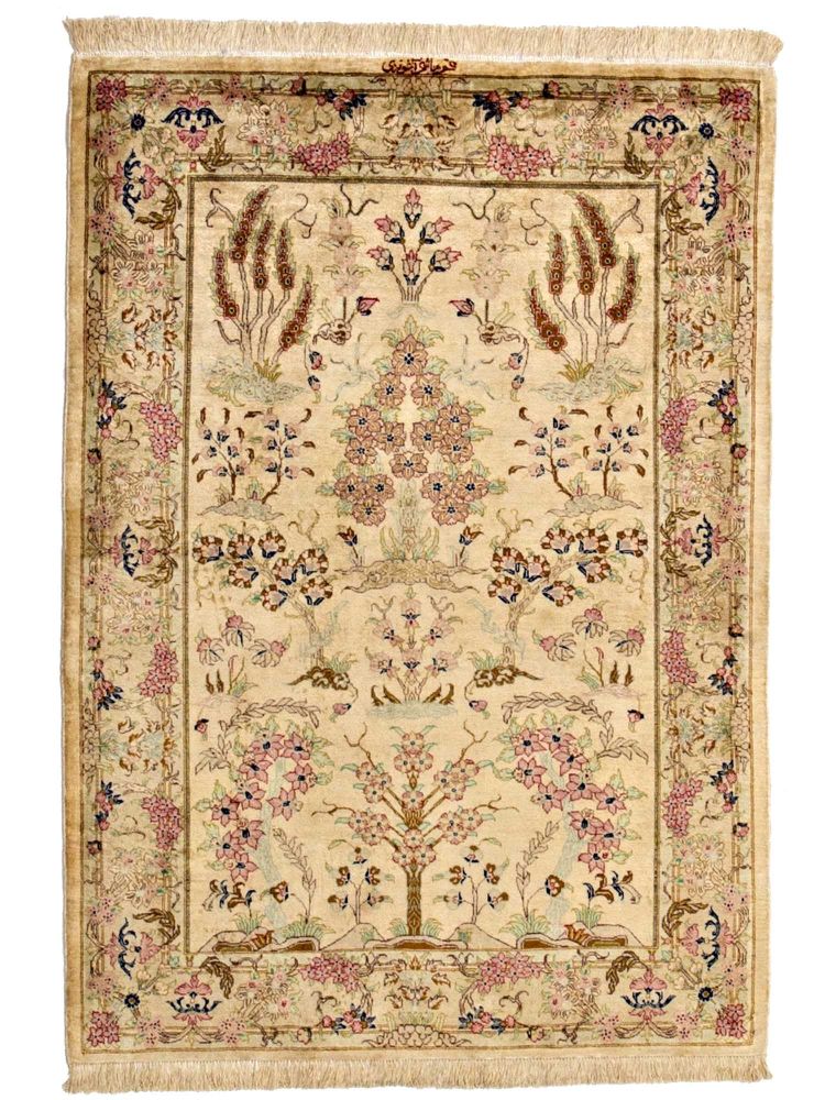 Ghom Silk Beige 102x146