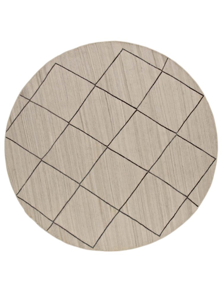 Kilim Moroccan Design White 220x222