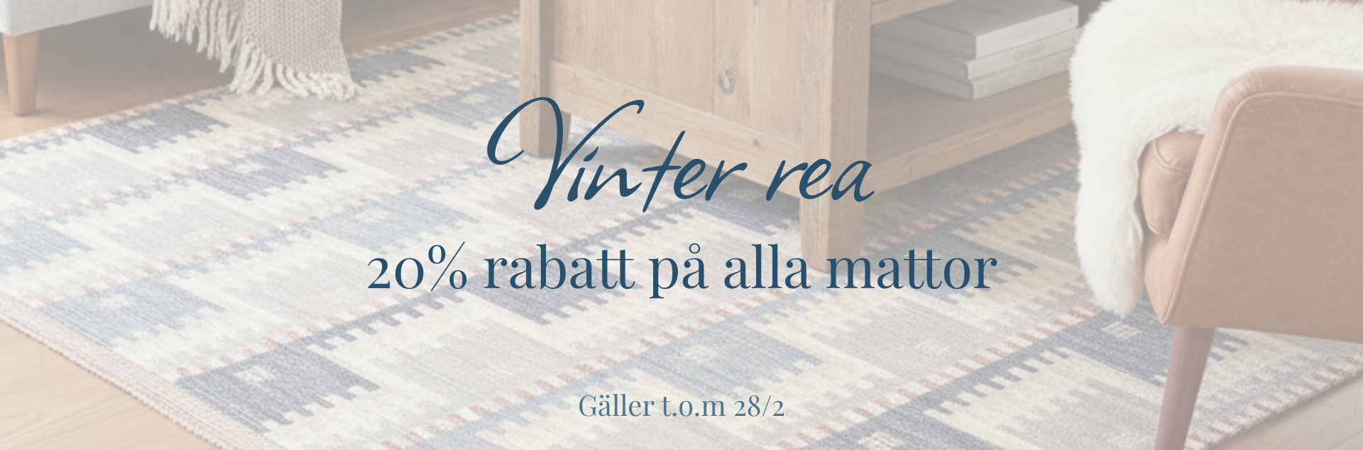 Vinter rea 20% rabatt mattor Nessims